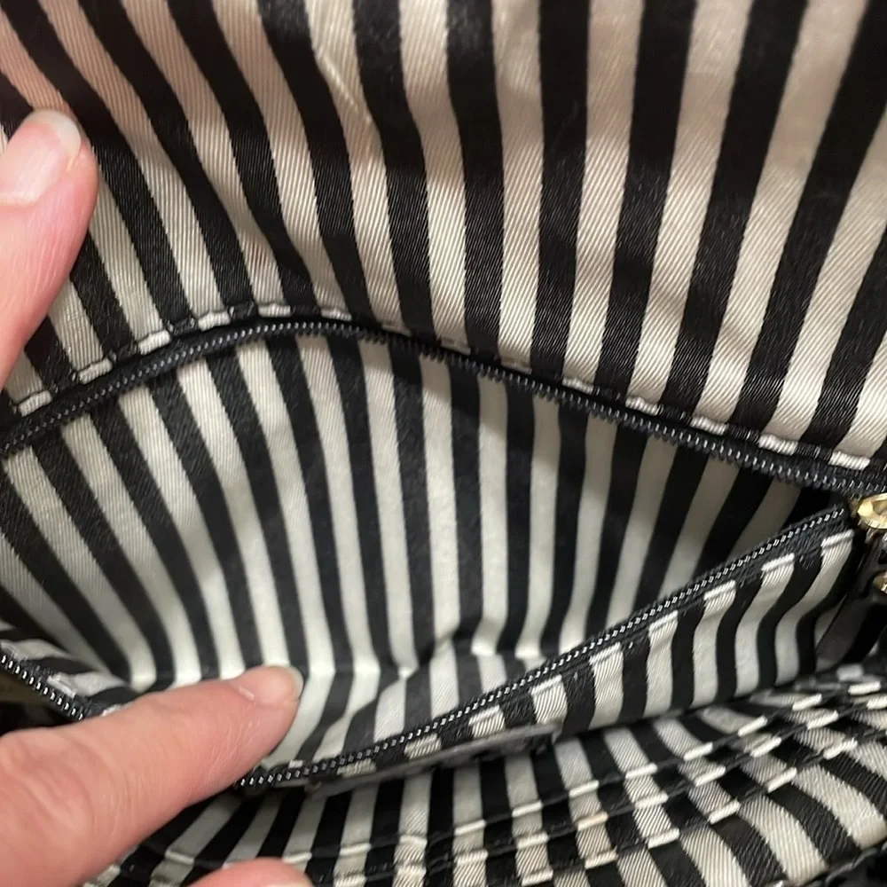 Kate Spade smooth black leather crossbody bag